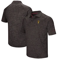 Polo pour homme Colosseum Black Arizona State Sun Devils Down Swing