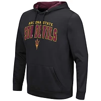 Pull à capuche Colosseum noir pour hommes, Arizona State Sun Devils Resistance Pull