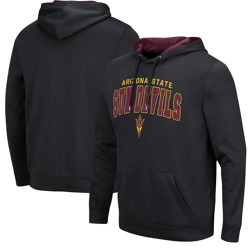 Pull à capuche Colosseum noir pour hommes, Arizona State Sun Devils Resistance Pull