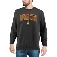 Colosseum Charcoal Arizona State Sun Devils Arch & Logo Crew Neck Sweatshirt Homme