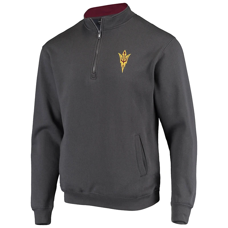 Veste Colosseum Charcoal Arizona State Sun Devils Tortugas Logo Quarter-Zip pour homme
