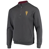 Veste Colosseum Charcoal Arizona State Sun Devils Tortugas Logo Quarter-Zip pour homme