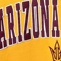 Men's Colosseum Gold Arizona State Sun Devils Arch & Logo Crew Neck Sweatshirt