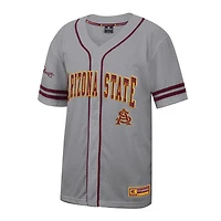 Men's Colosseum Gray Arizona State Sun Devils Free Spirited Baseball Jersey