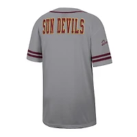 Men's Colosseum Gray Arizona State Sun Devils Free Spirited Baseball Jersey