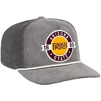 Casquette de camionneur ajustable pour homme Colosseum Grey Arizona State Sun Devils Where's My Hat Podium
