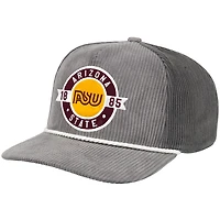 Casquette de camionneur ajustable pour homme Colosseum Grey Arizona State Sun Devils Where's My Hat Podium