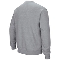Men's Colosseum Heather Gray Arizona State Sun Devils Arch & Logo Pullover Sweatshirt