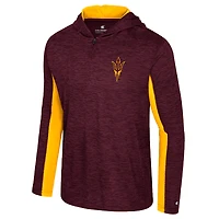 Sweat à capuche zippé quart de tour Colosseum Maroon des Arizona State Sun Devils Always Sunny pour homme