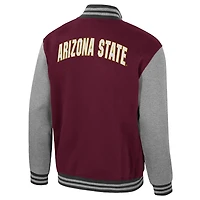 Veste universitaire entièrement zippée Ambi-Turner pour homme Colosseum Maroon des Arizona State Sun Devils