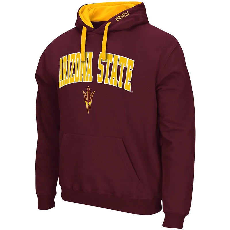 Sweat à capuche Colosseum Arizona State Sun Devils Big & Tall Arch Logo 2.0 marron pour homme