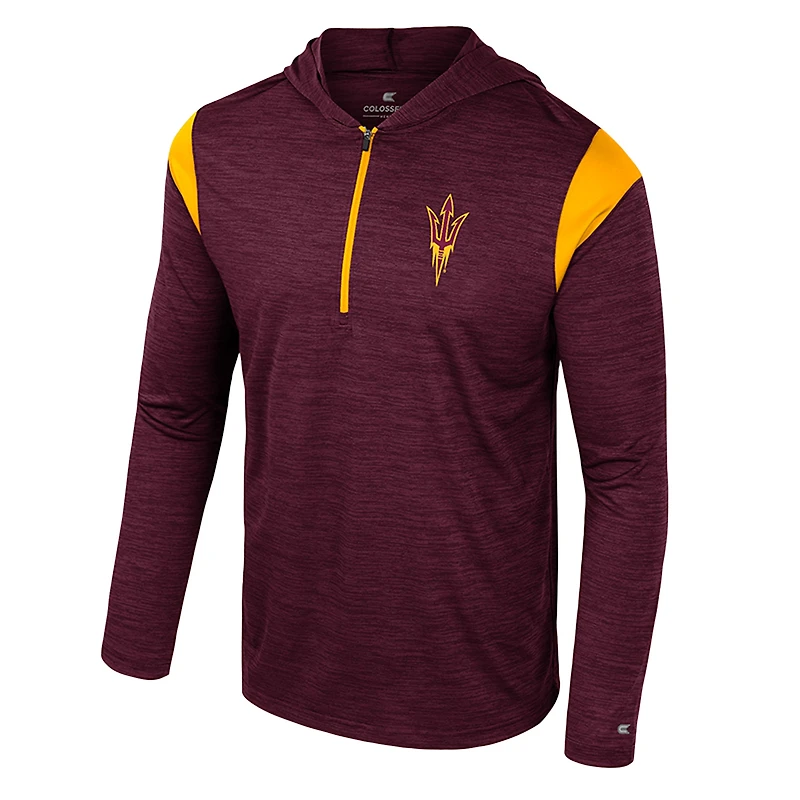 Men's Colosseum Maroon Arizona State Sun Devils Dozer Half-Zip Windshirt