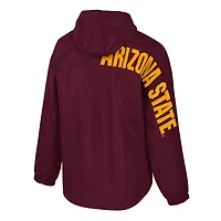Veste anorak à demi-zip Colosseum Maroon Arizona State Sun Devils Reloaded pour homme