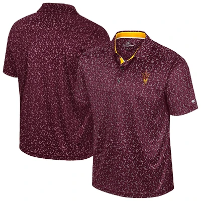 Polo de golf sublimé pour homme Colosseum Maroon Arizona State Sun Devils