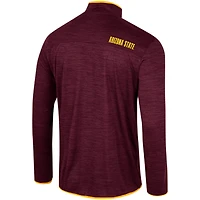 Men's Colosseum Maroon Arizona State Sun Devils Wright Quarter-Zip Windshirt