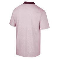 Polo à rayures Colosseum White/Maroon Arizona State Sun Devils pour homme