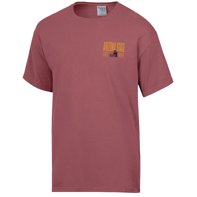 T-shirt homme ComfortWash bordeaux Arizona State Sun Devils Big Name