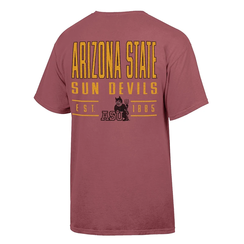 Men's ComfortWash  Maroon Arizona State Sun Devils Big Name T-Shirt