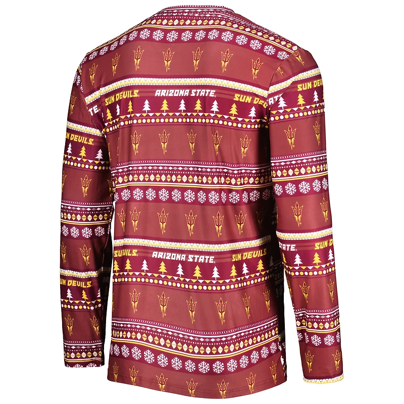 Concepts Sport Arizona State Sun Devils Swivel T-shirt et pantalon à manches longues pour homme