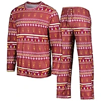 Men's Concepts Sport Maroon Arizona State Sun Devils Swivel Long Sleeve Top & Pants Sleep Set