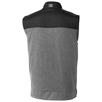 Men's Cutter & Buck Black Arizona State Sun Devils Vault Stealth Hybrid Quilted Full-Zip Windbreaker Vest