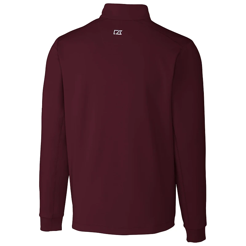 Pull à col zippé Cutter & Buck bordeaux Arizona State Sun Devils Traverse pour homme