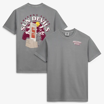 T-shirt gris pour homme Arizona State Sun Devils Comfort Colors Team Statue