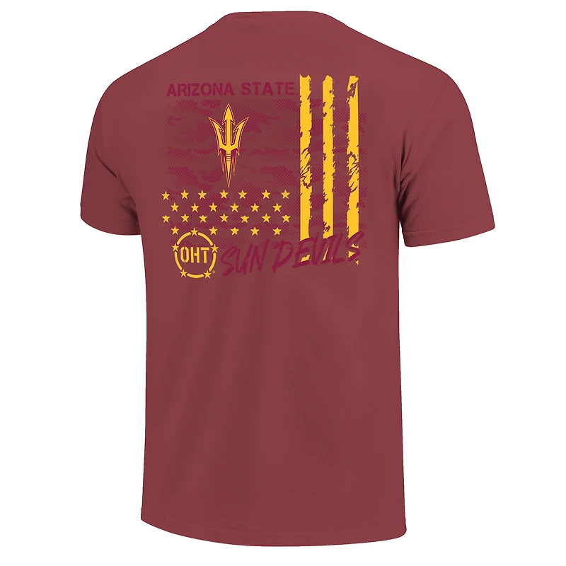T-shirt camouflage OHT marron pour homme, Arizona State Sun Devils, couleurs confort