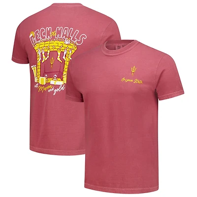 Men's Maroon Arizona State Sun Devils Deck the Halls Comfort Colors T-Shirt