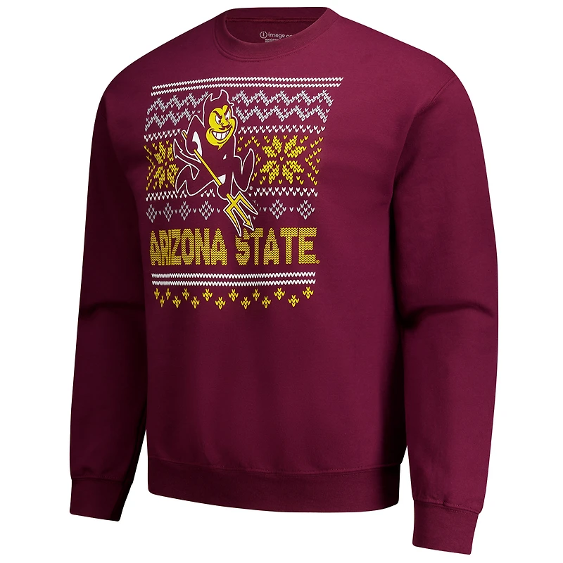 Sweat-shirt polaire bordeaux pour homme Arizona State Sun Devils, collection Fêtes