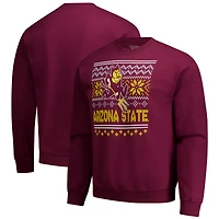 Men's  Maroon Arizona State Sun Devils Holiday Fleece Sweatshirt