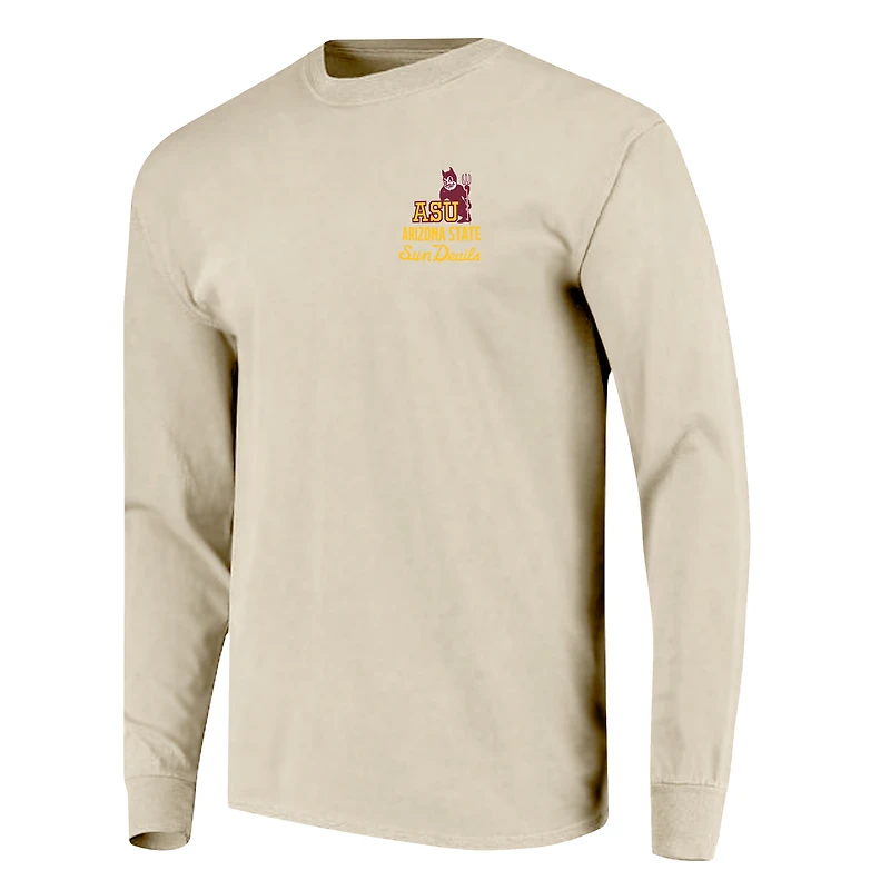 T-shirt à manches longues pour homme, motif mascotte des Sun Devils de l'Arizona State, couleurs confortables