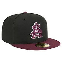 Casquette de baseball ajustée New Era noire pour homme, modèle Arizona State Sun Devils On-Field