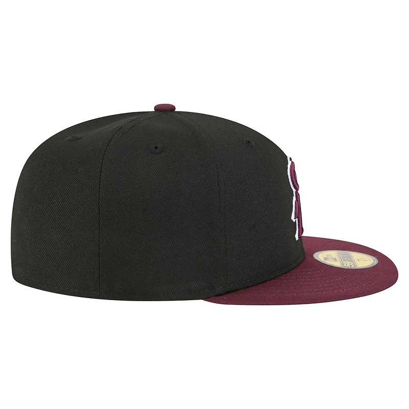 Casquette de baseball ajustée New Era noire pour homme, modèle Arizona State Sun Devils On-Field