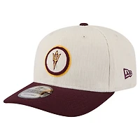 Casquette ajustable en velours côtelé 9SEVENTY pour homme New Era crème/marron des Arizona State Sun Devils