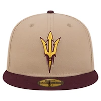 Men's New Era  Khaki Arizona State Sun Devils Two-Tone 59FIFTY Fitted Hat