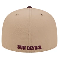 Men's New Era  Khaki Arizona State Sun Devils Two-Tone 59FIFTY Fitted Hat