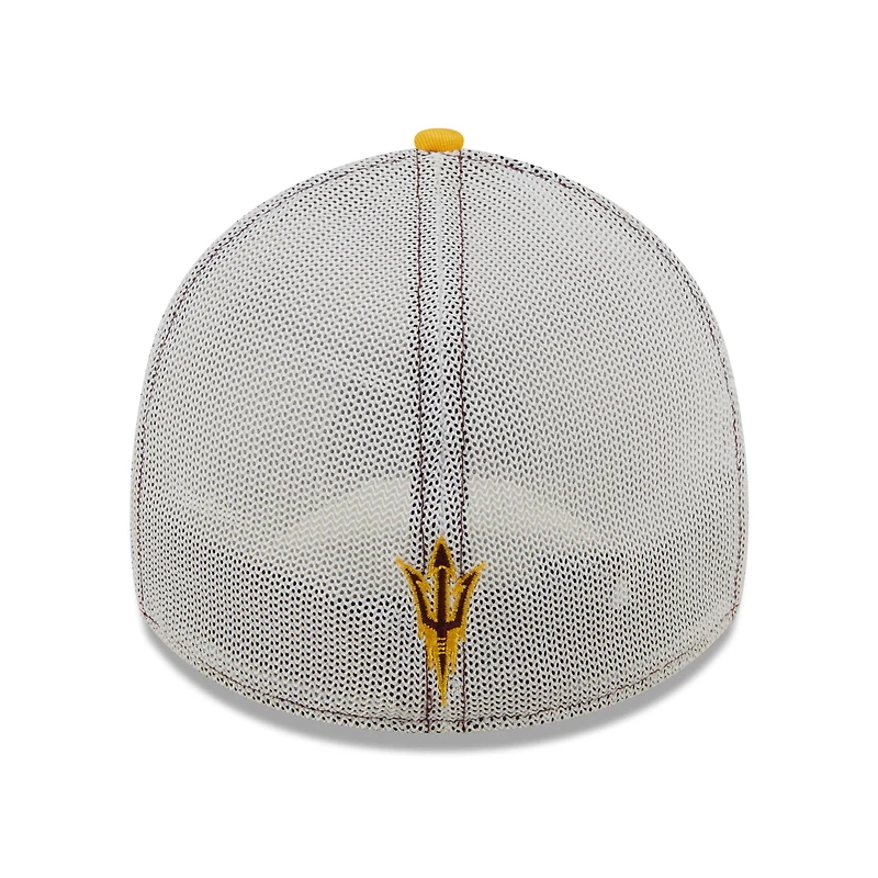 Casquette Flex 39THIRTY à bandes bordeaux/or Arizona State Sun Devils New Era pour homme