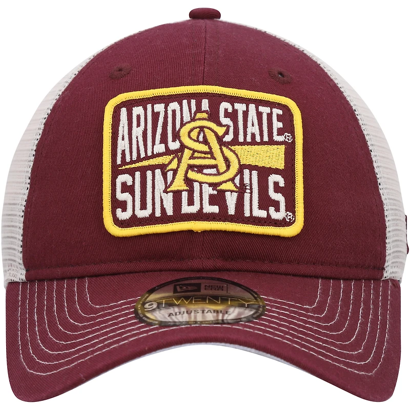 Casquette réglable 9TWENTY New Era marron/naturel Arizona State Sun Devils Devoted pour homme