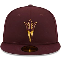 Casquette ajustée 59FIFTY Arizona State Sun Devils de New Era pour homme, couleur marron