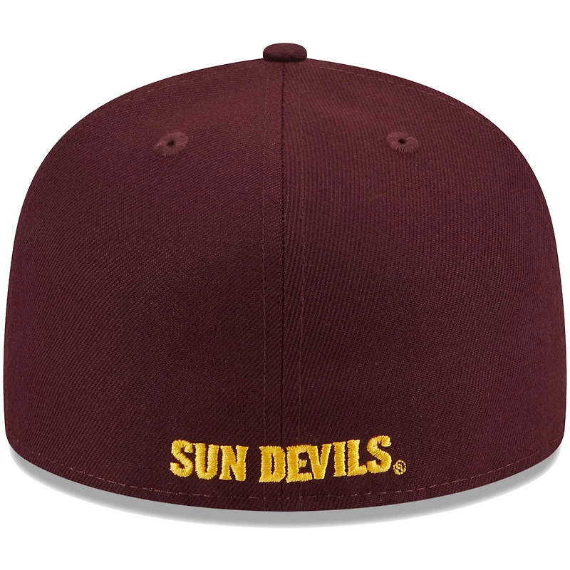 Casquette ajustée 59FIFTY Arizona State Sun Devils de New Era pour homme, couleur marron