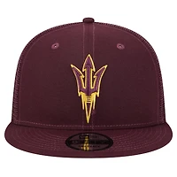Casquette Snapback 9FIFTY Trucker de New Era pour homme, couleur bordeaux, Arizona State Sun Devils