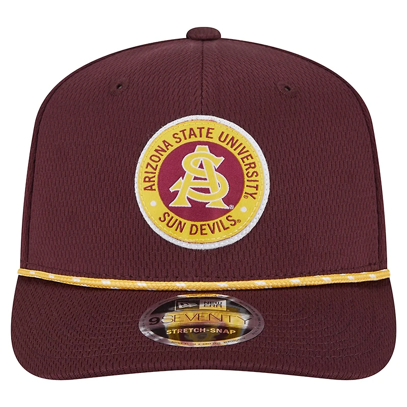 Men's New Era Maroon Arizona State Sun Devils COOLERA 9SEVENTY Rope Stretch-Snap Hat