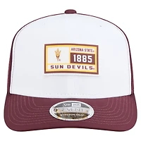 Men's New Era White/Maroon Arizona State Sun Devils Perforated Patched 9SEVENTY Adjustable Hat