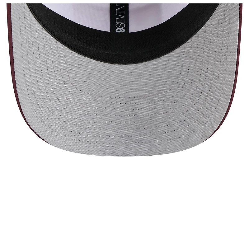 Men's New Era White/Maroon Arizona State Sun Devils Perforated Patched 9SEVENTY Adjustable Hat
