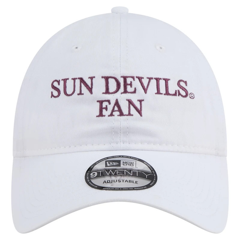Casquette ajustable New Era blanche 9TWENTY pour homme, Arizona State Sun Devils