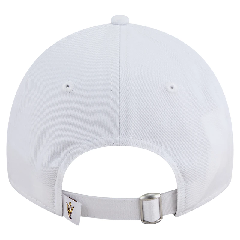 Casquette ajustable New Era blanche 9TWENTY pour homme, Arizona State Sun Devils