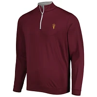 Haut zippé Peter Millar Arizona State Sun Devils Perth marron pour homme