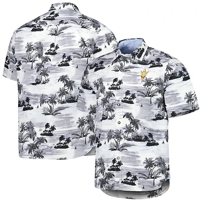 Chemise boutonnée Tommy Bahama pour homme, noir, Arizona State Sun Devils, horizons tropicaux