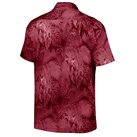 Men's Tommy Bahama Maroon Arizona State Sun Devils Coast Luminescent Fronds IslandZone Button-Up Camp Shirt